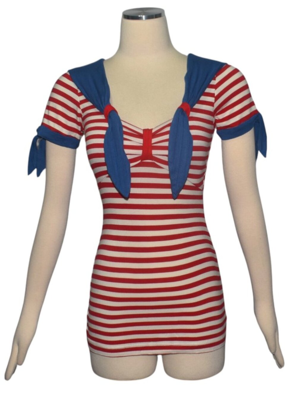 Kitten D’Amour Limited Edition #34/150 Red Stripe Sailor Pinup Top Size 6 S XS